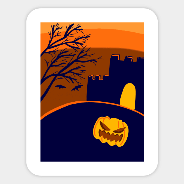 Halloween Castle Sticker by BarnawiMT